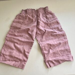 Mabo 100% Linen Pull On Pants With Side Pockets